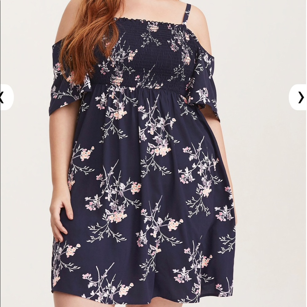 Torrid cold shoulder summer dress
